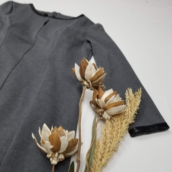 Talbots Grey Rayon Blend Sheath Dress 4 Petite - Picture 2 of 8